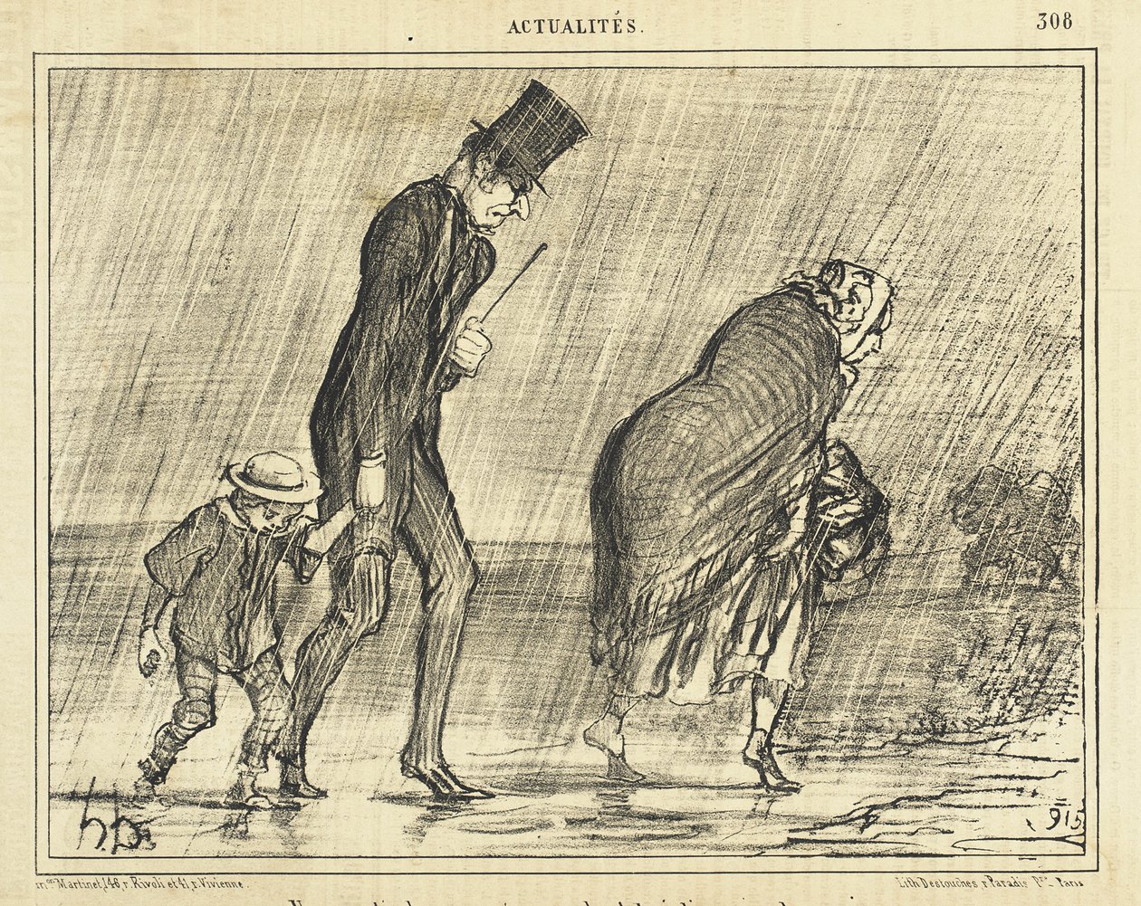 Een uitstapje naar het platteland in de mooie maand mei... door Honoré Daumier