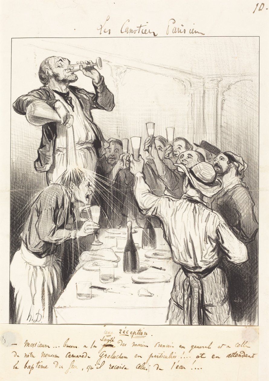 Een receptie door Honoré Daumier
