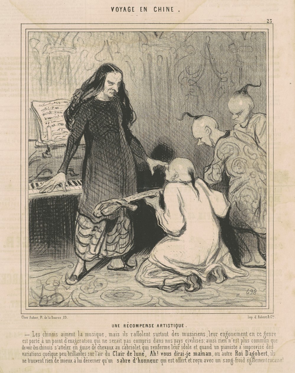 Een Artistieke Beloning door Honoré Daumier