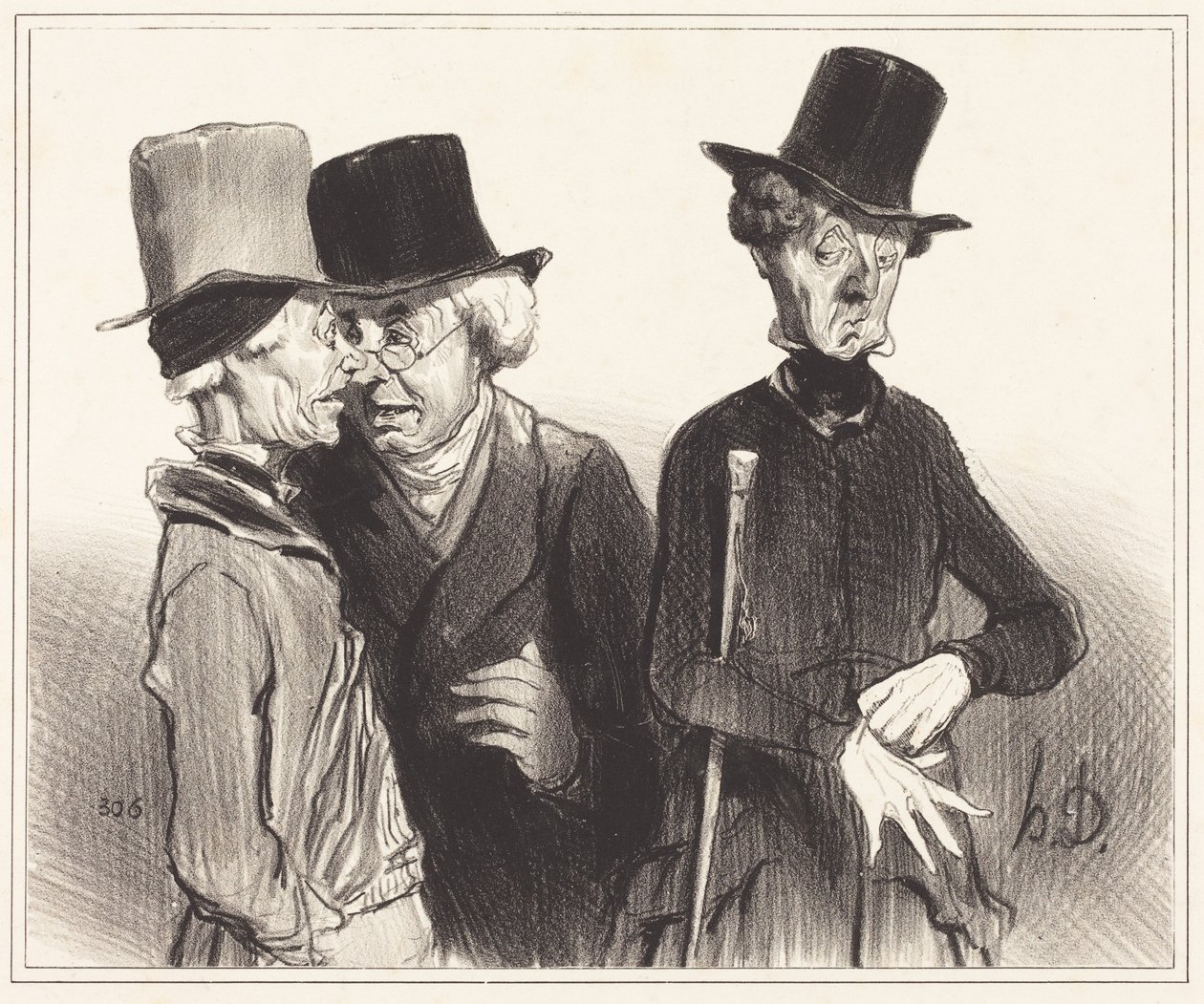 Kijk eens! Jij bent rentenier geworden, ik dokter, hij... door Honoré Daumier