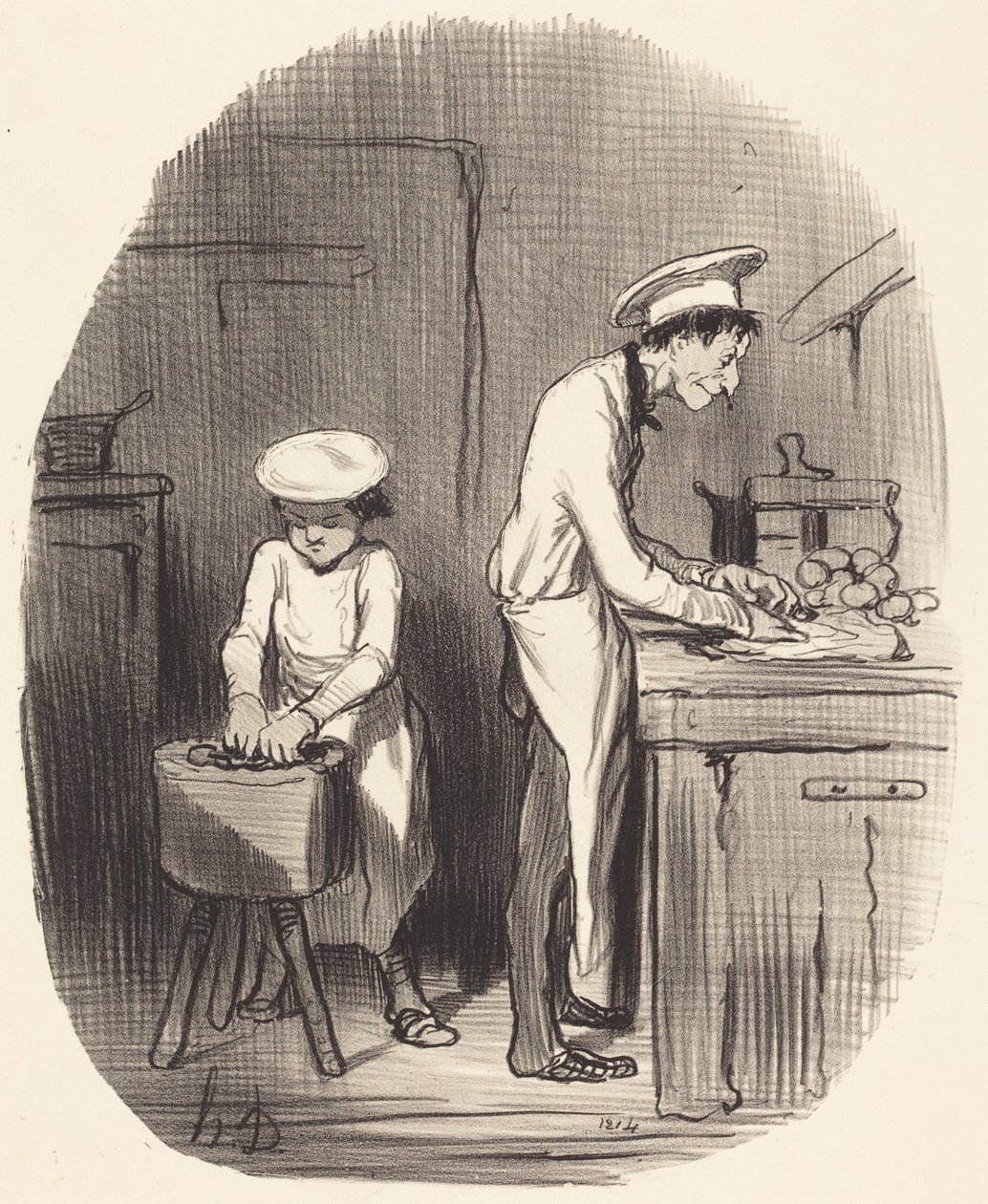 Zie je wel, jongen, je hebt het mis... door Honoré Daumier