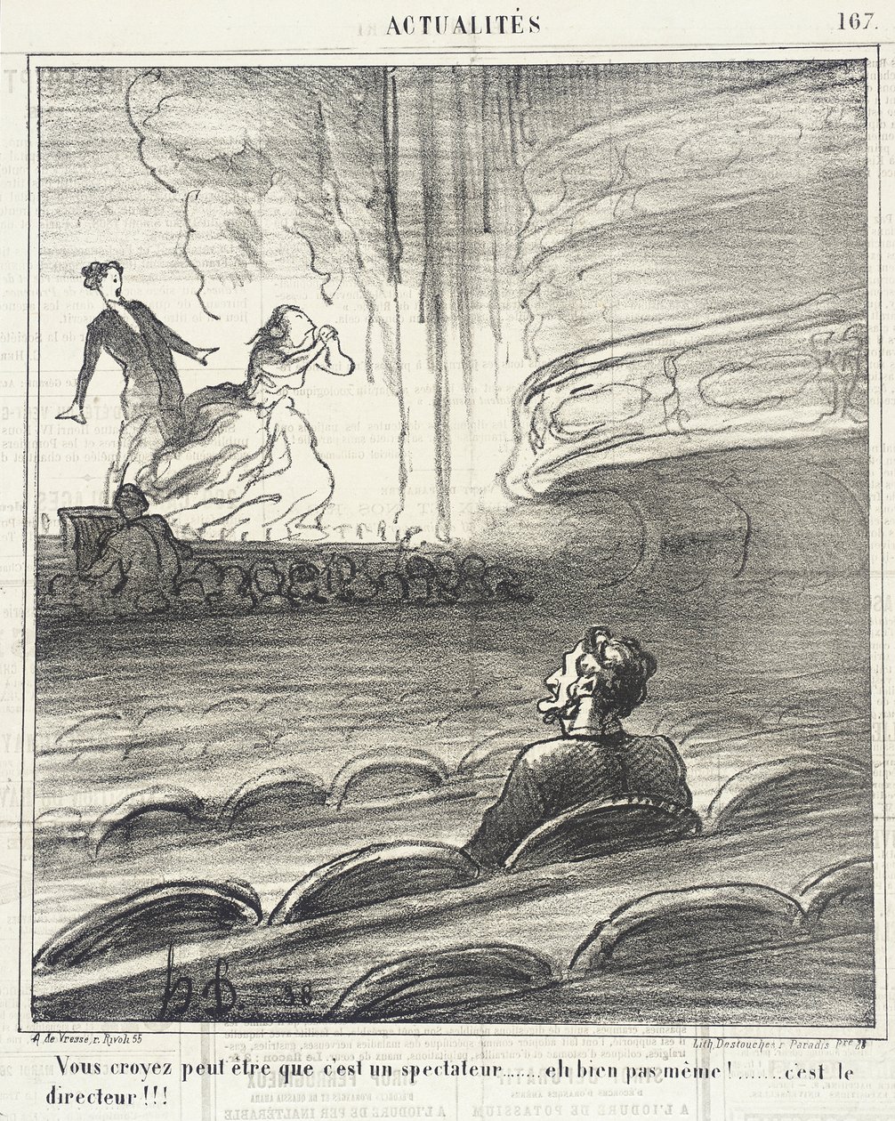 Jullie denken... dat hij een toeschouwer is... door Honoré Daumier