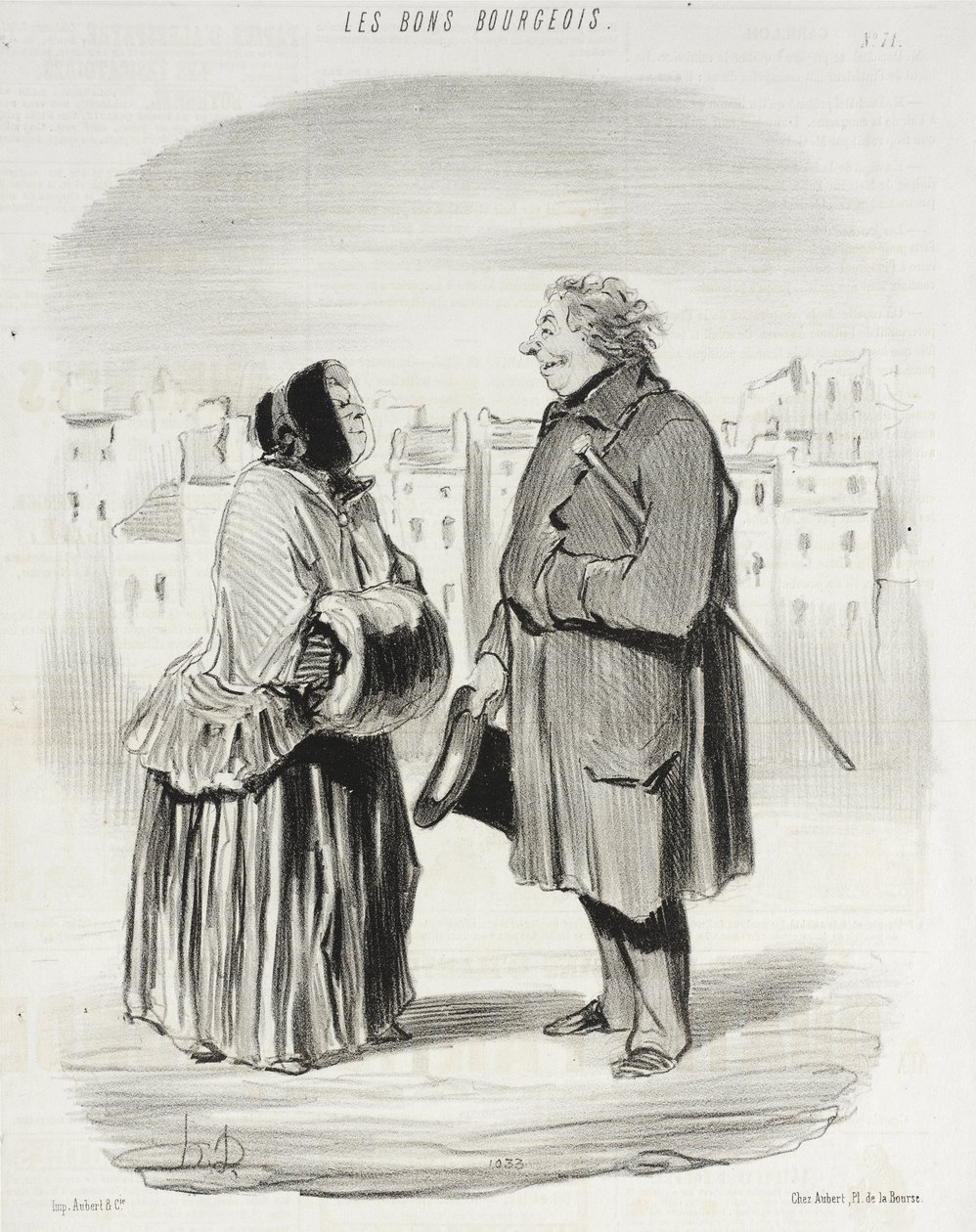 U bent altijd galant!... door Honoré Daumier