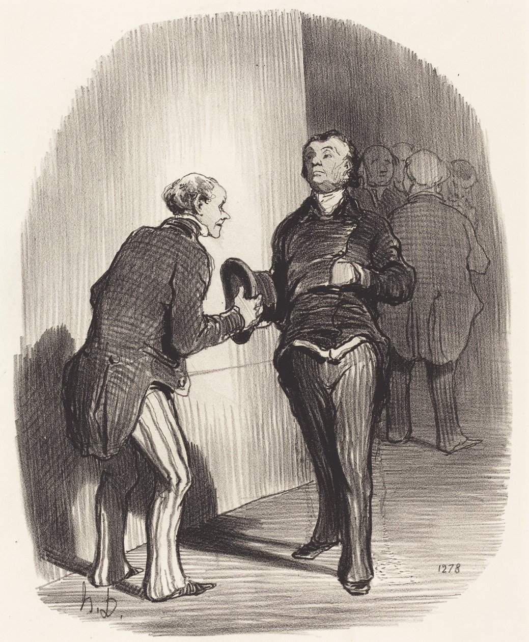Uitzicht vanuit een ministeriële voorkamer... door Honoré Daumier