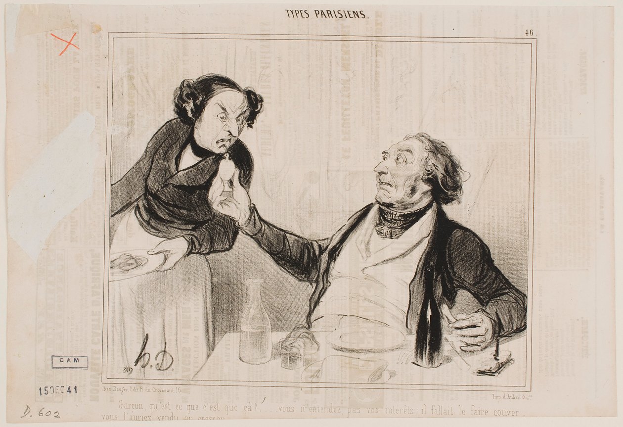 Ober, wat is dit… door Honoré Daumier