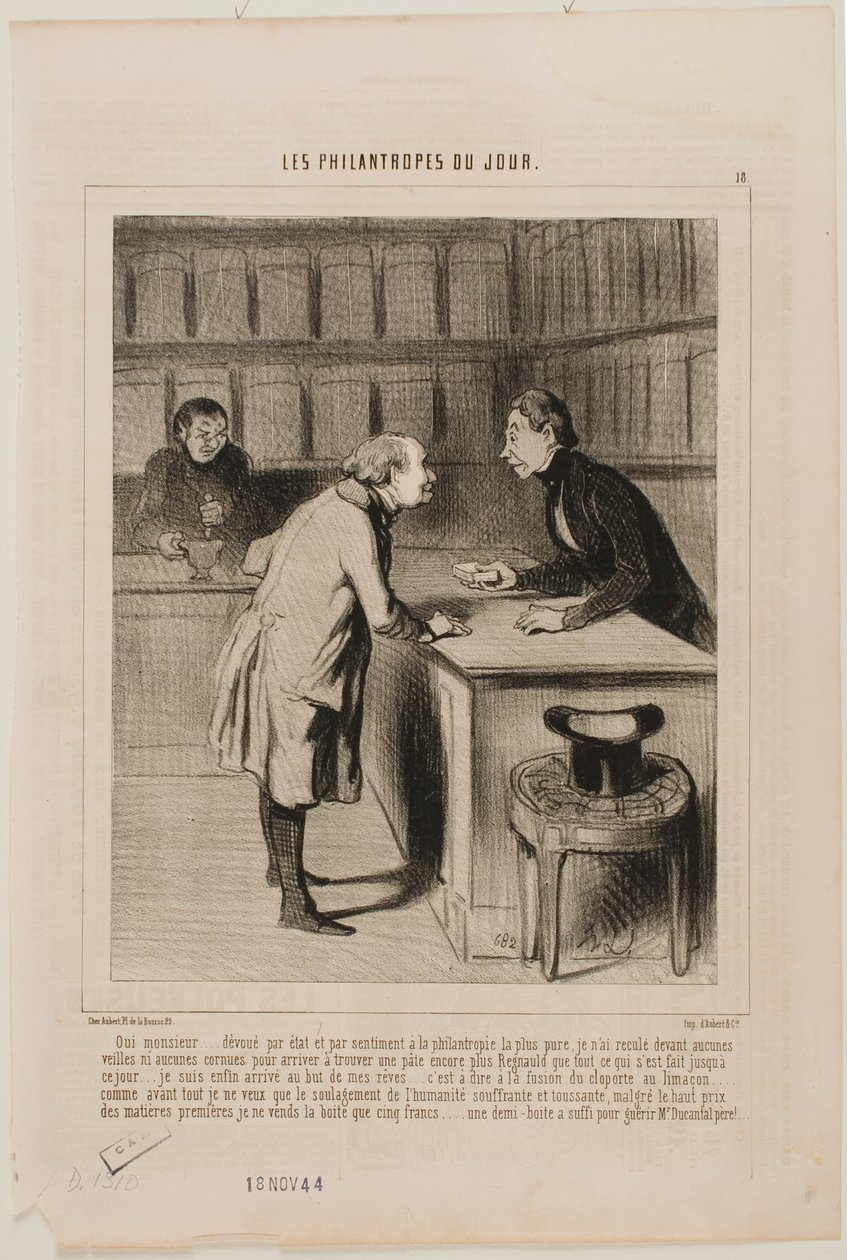 Ja, Monsieur, volledig toegewijd aan de Staat en mijn filantropische bestemming… door Honoré Daumier