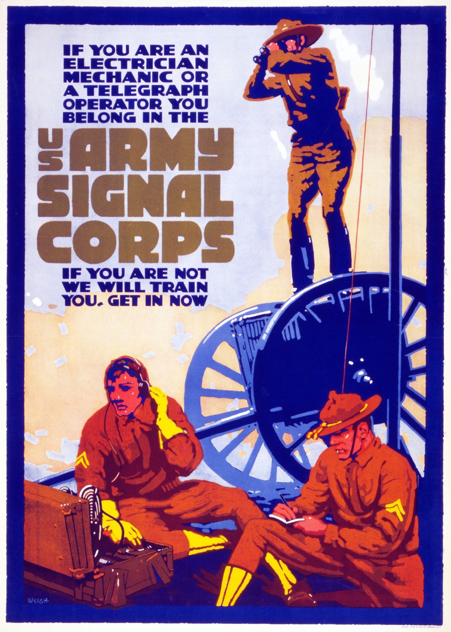 US Army Signal Corps, 1917-20 door Horace Devitt Welsh
