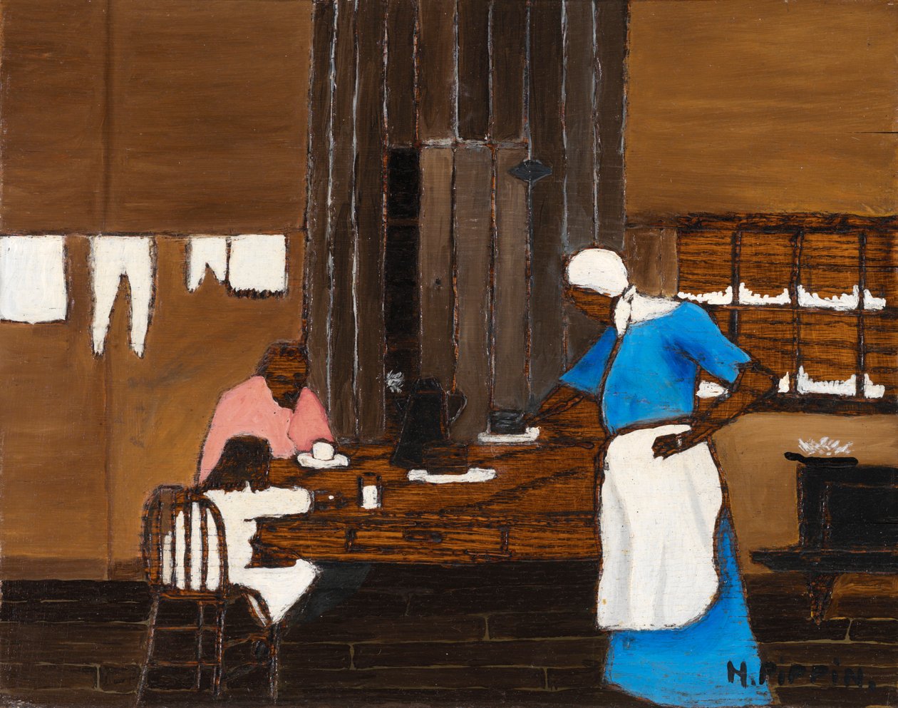 Etenstijd door Horace Pippin