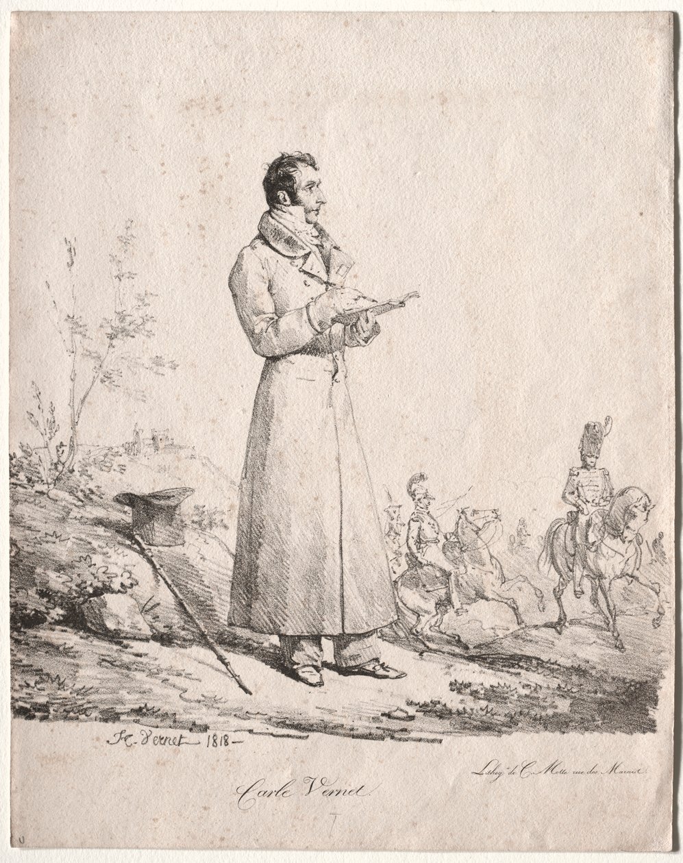 Antoine Charles Horace Vernet, genaamd Carle door Emile Jean Horace Vernet