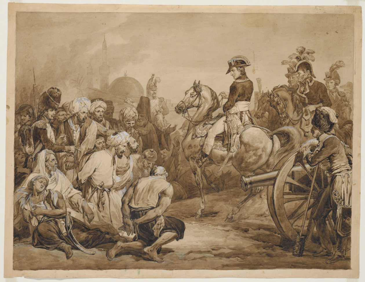 Bonaparte verleent gratie aan de rebellen van Caïro door Horace Vernet