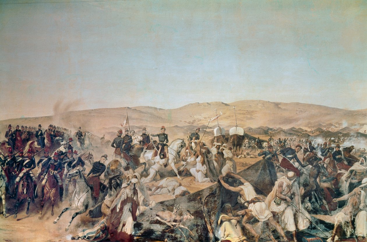 Verovering van Algerije: Inname van de Smalah van Abd el Kader door Emile Jean Horace Vernet