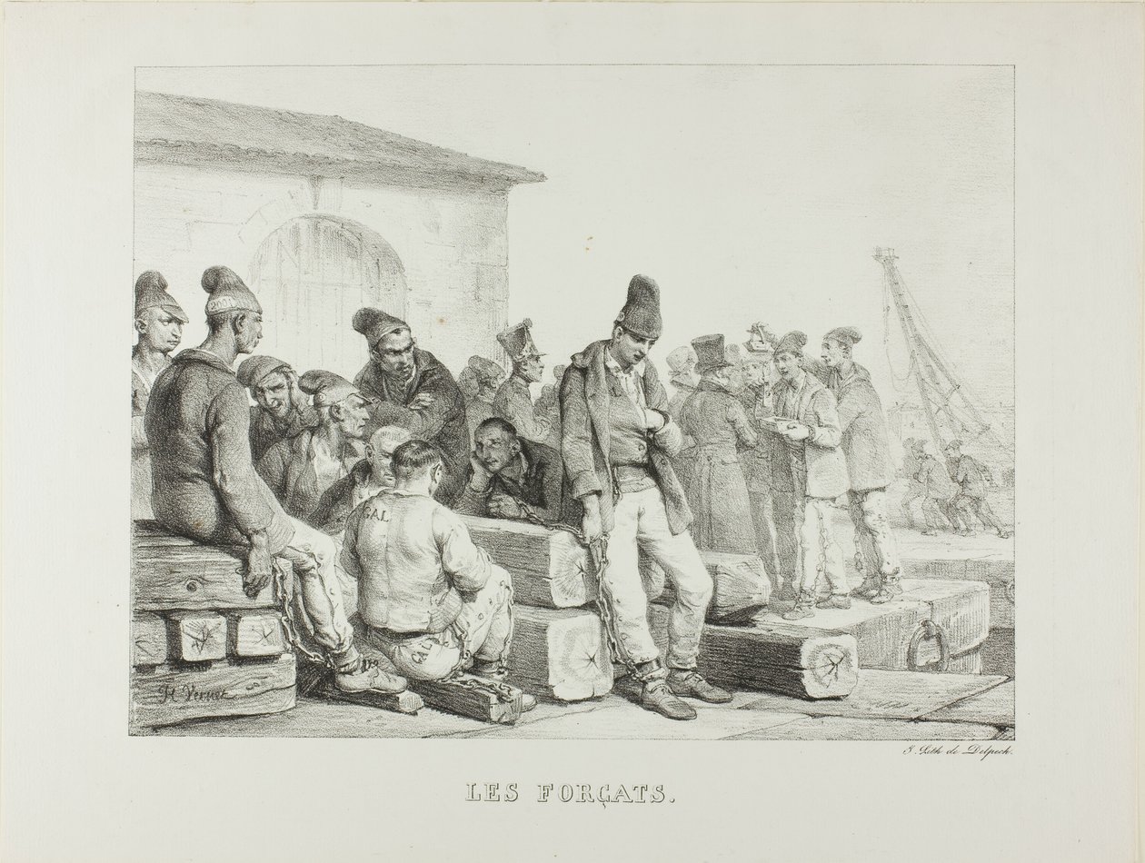Gevangenen door Emile Jean Horace Vernet