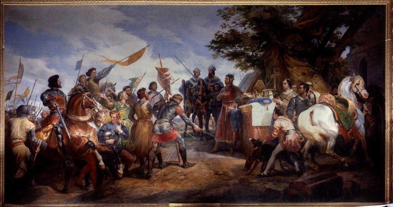 Frans-Engelse Oorlog: de Slag bij Bouvines op 27 juli 1214 door Emile Jean Horace Vernet