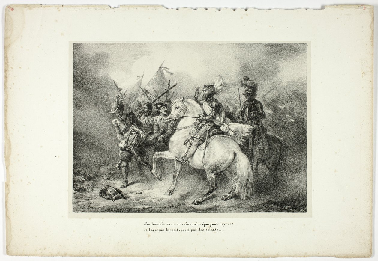 Ik beval, maar tevergeefs, dat Joyeuse gespaard zou blijven... door Horace Vernet