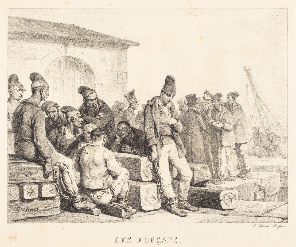 Les Forçats (De veroordeelden) door Horace Vernet