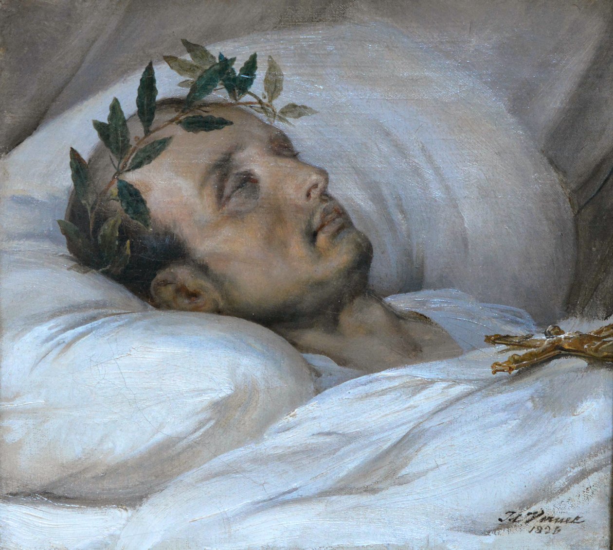 Napoleon op zijn sterfbed, 5 mei 1821 door Emile Jean Horace Vernet