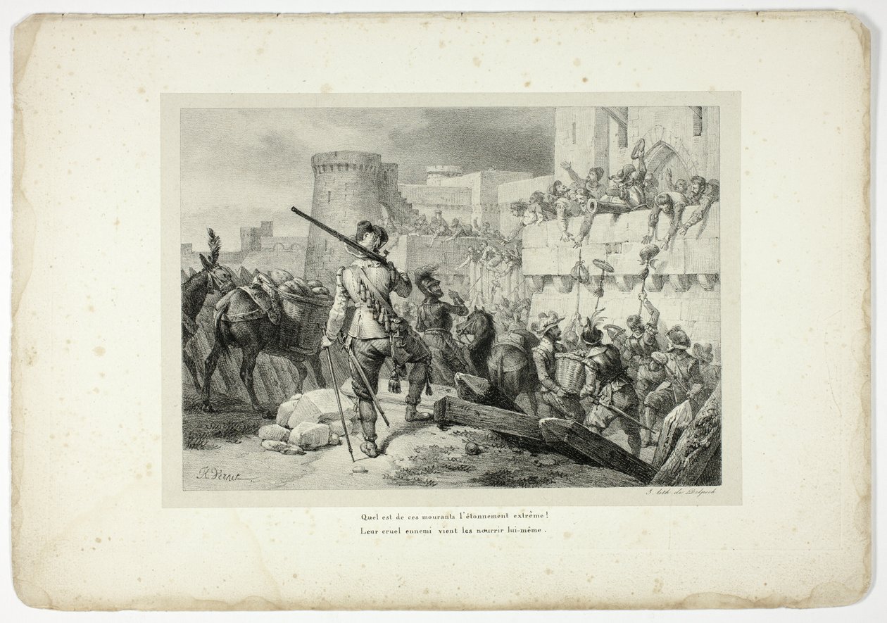 Hoe verbaasd zijn deze stervende mensen... door Horace Vernet
