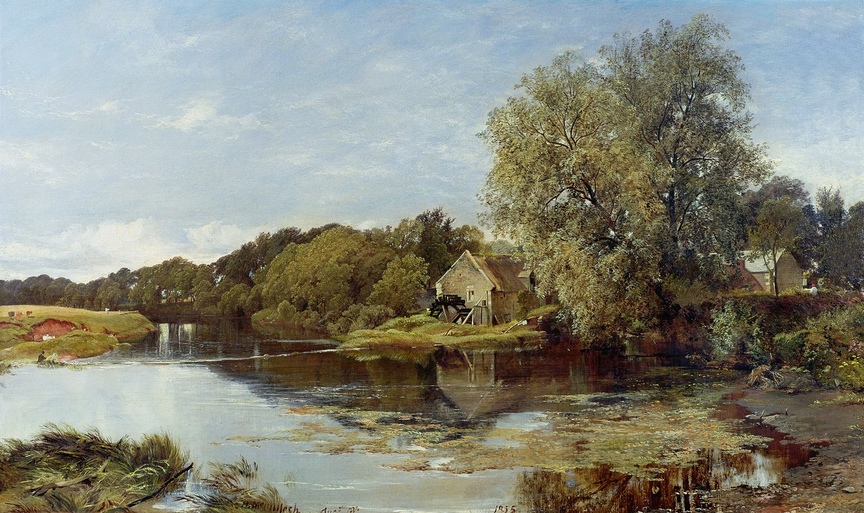 Bij Milton Mill, aan de rivier Irvine, 1855 door Horatio McCulloch