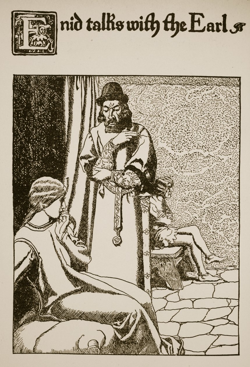 Enid praat met de Graaf, illustratie uit 