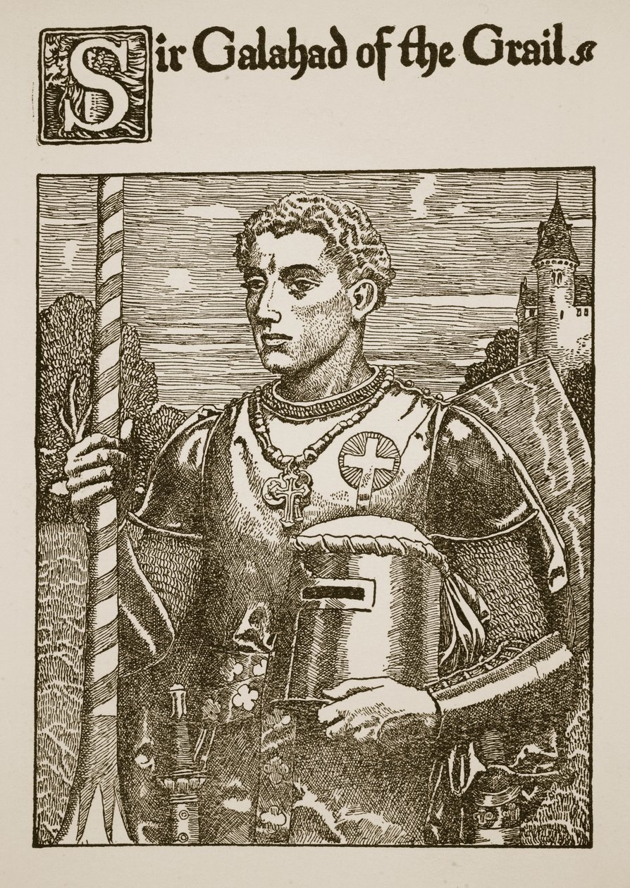 Sir Galahad van de Graal, illustratie uit 