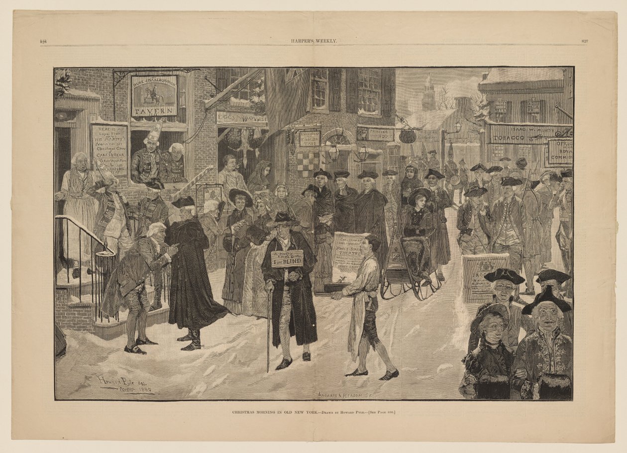 Kerstochtend in het oude New York door Howard Pyle