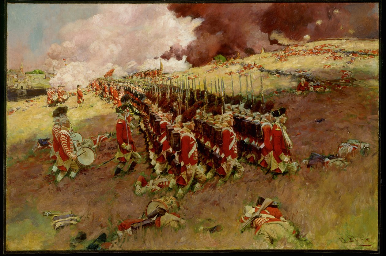 De Slag om Bunker Hill door Howard Pyle