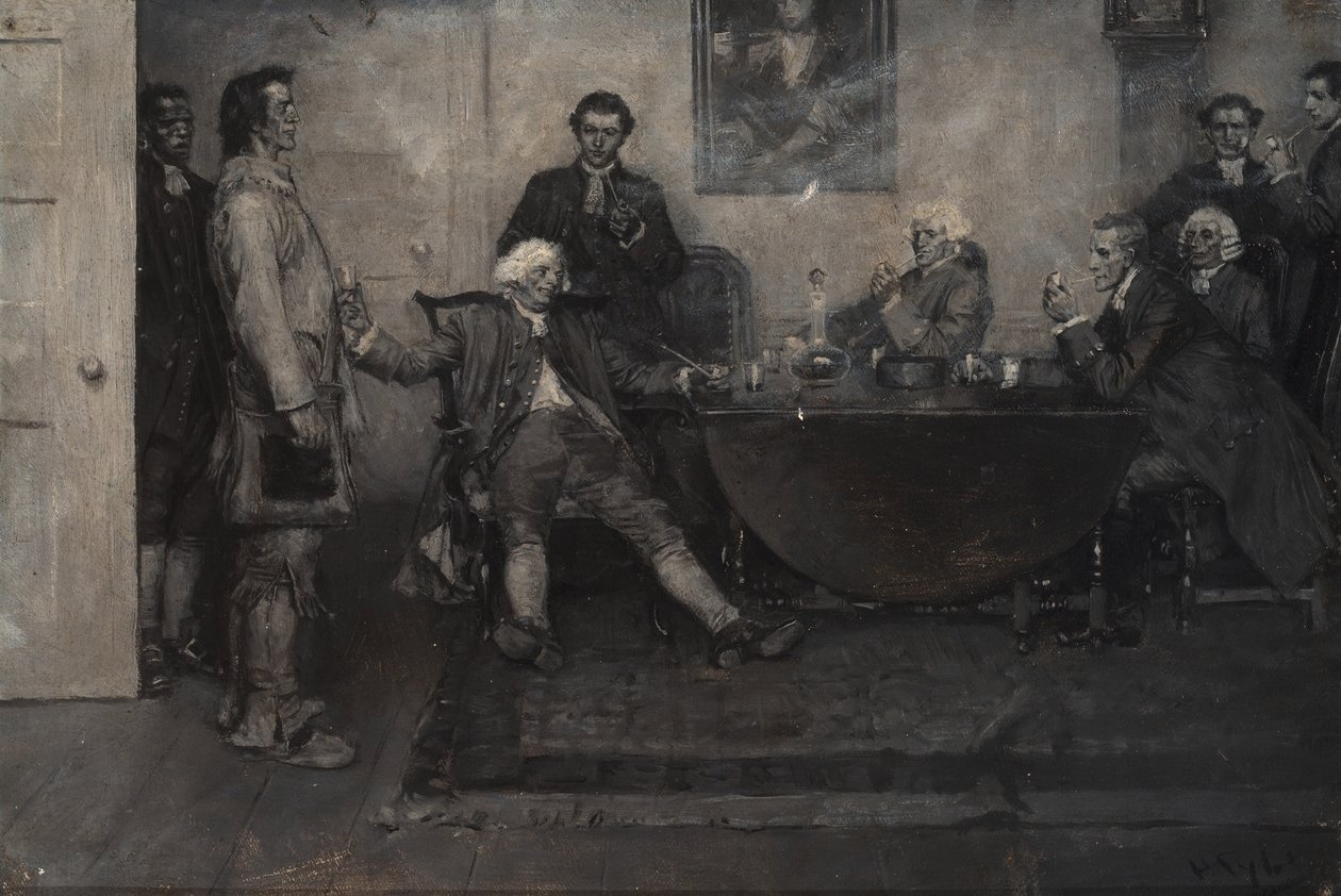 "Dit is Enoch Wade, heren," zei de Baronet door Howard Pyle