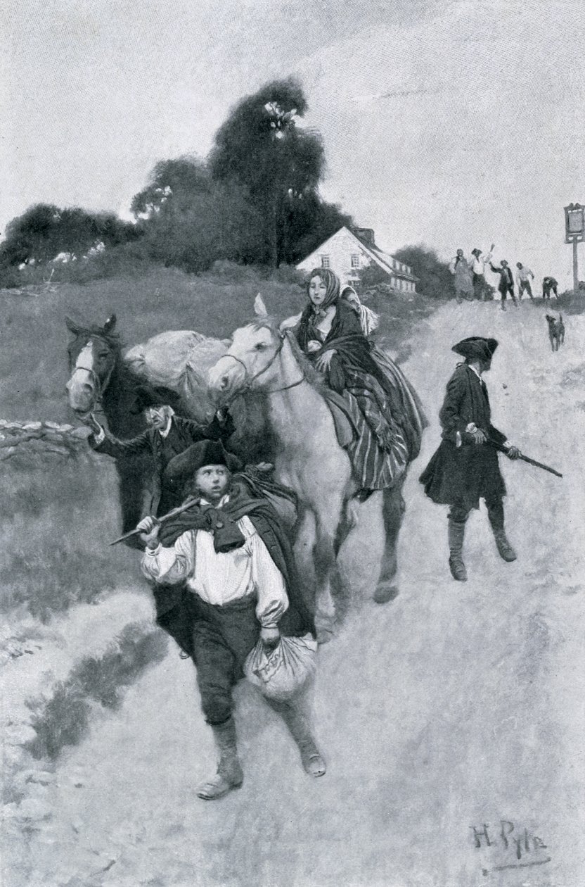 Tory Vluchtelingen op Weg naar Canada, illustratie uit 