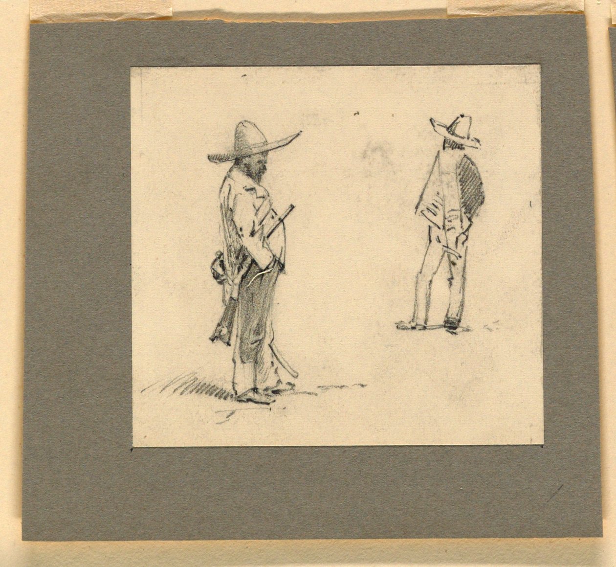 Twee Mexicanen staan door Howard Russell Butler