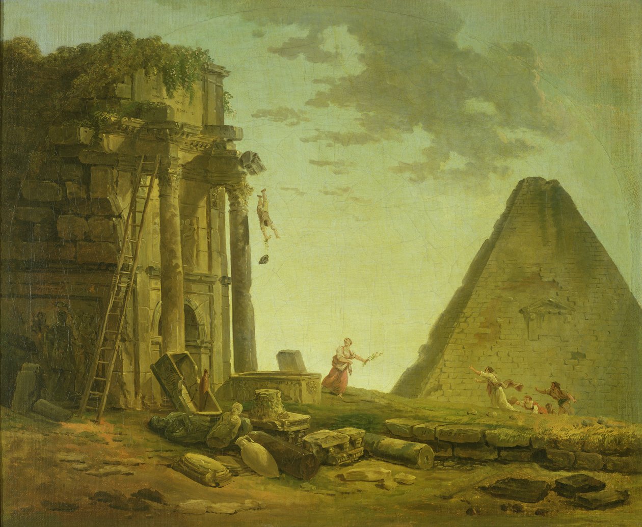 Het ongeluk door Hubert Robert
