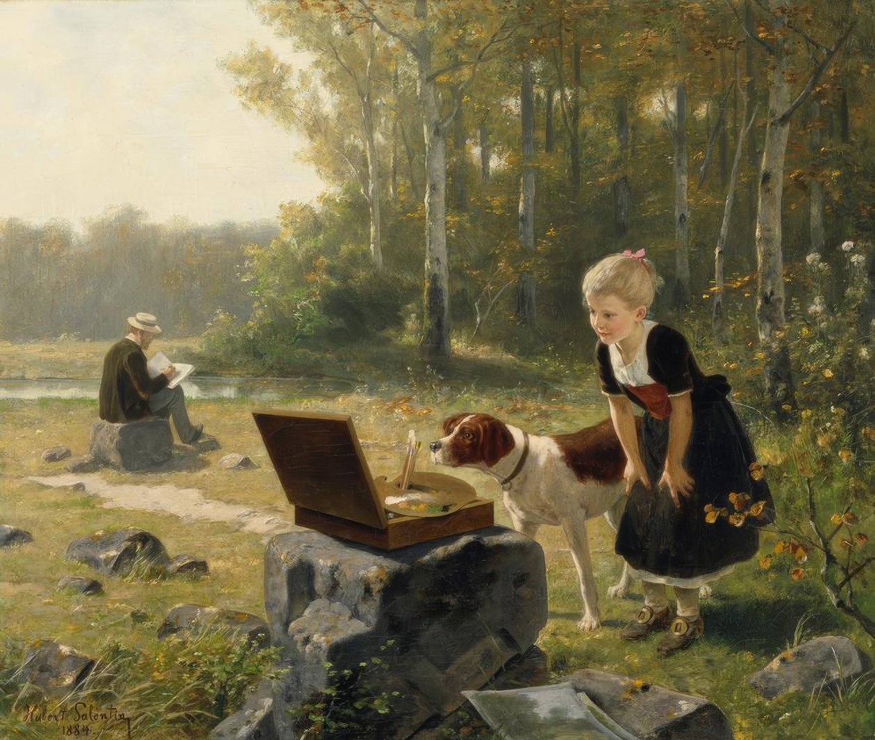 De kunstliefhebbers door Hubert Salentin