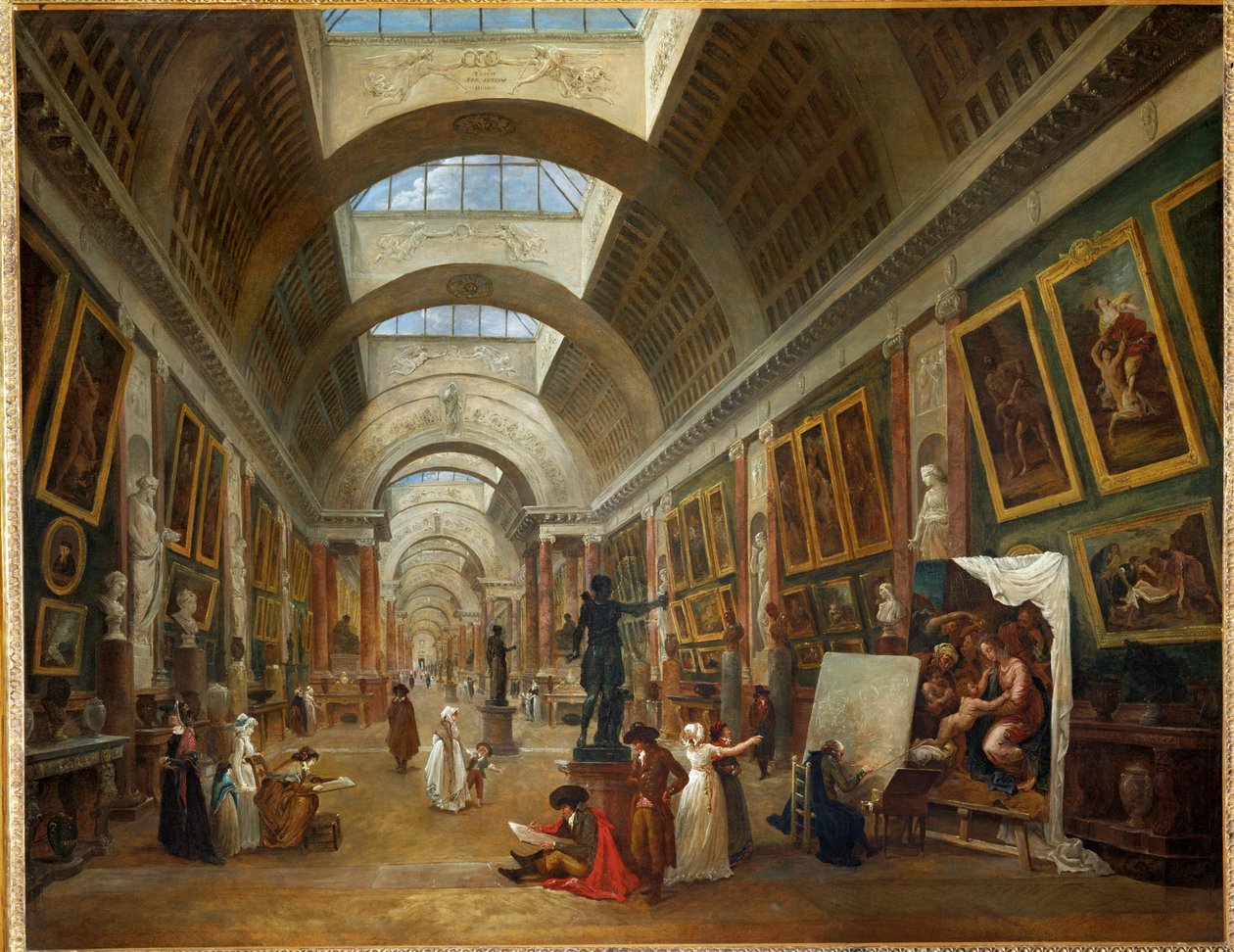 Renovatieproject voor de Grande Galerie van het Louvre ... door Hubert (circle of) Robert