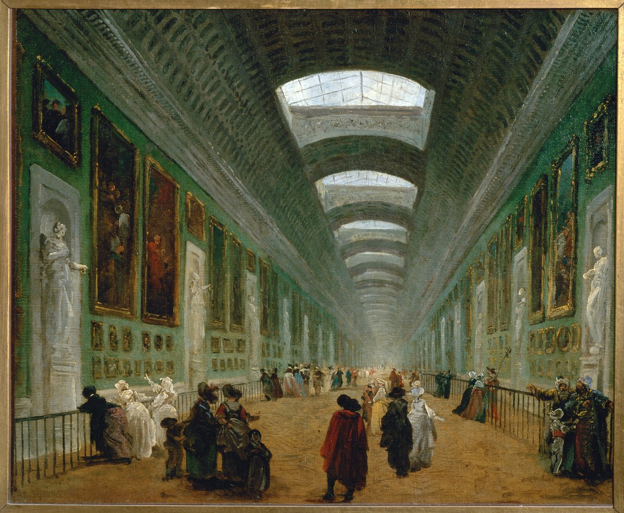 Grande Galerie du Louvre herontwikkelingsproject ... door Hubert (circle of) Robert