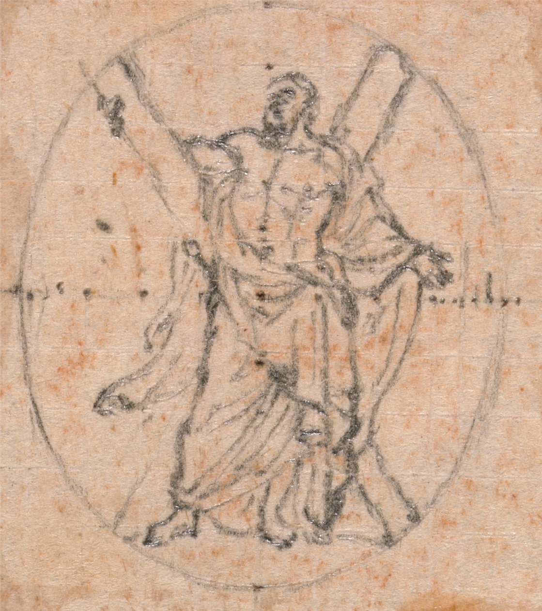 Ontwerp voor een Medaille: St. Andreas door Hubert Francois Gravelot