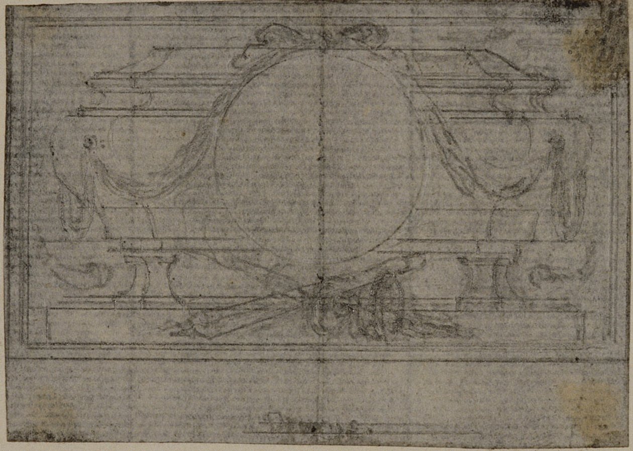 Studie voor En Tête Vignette in Tacitus "Tiberius, of De zes eerste boeken van de Annalen", Boek IV door Hubert Francois Gravelot