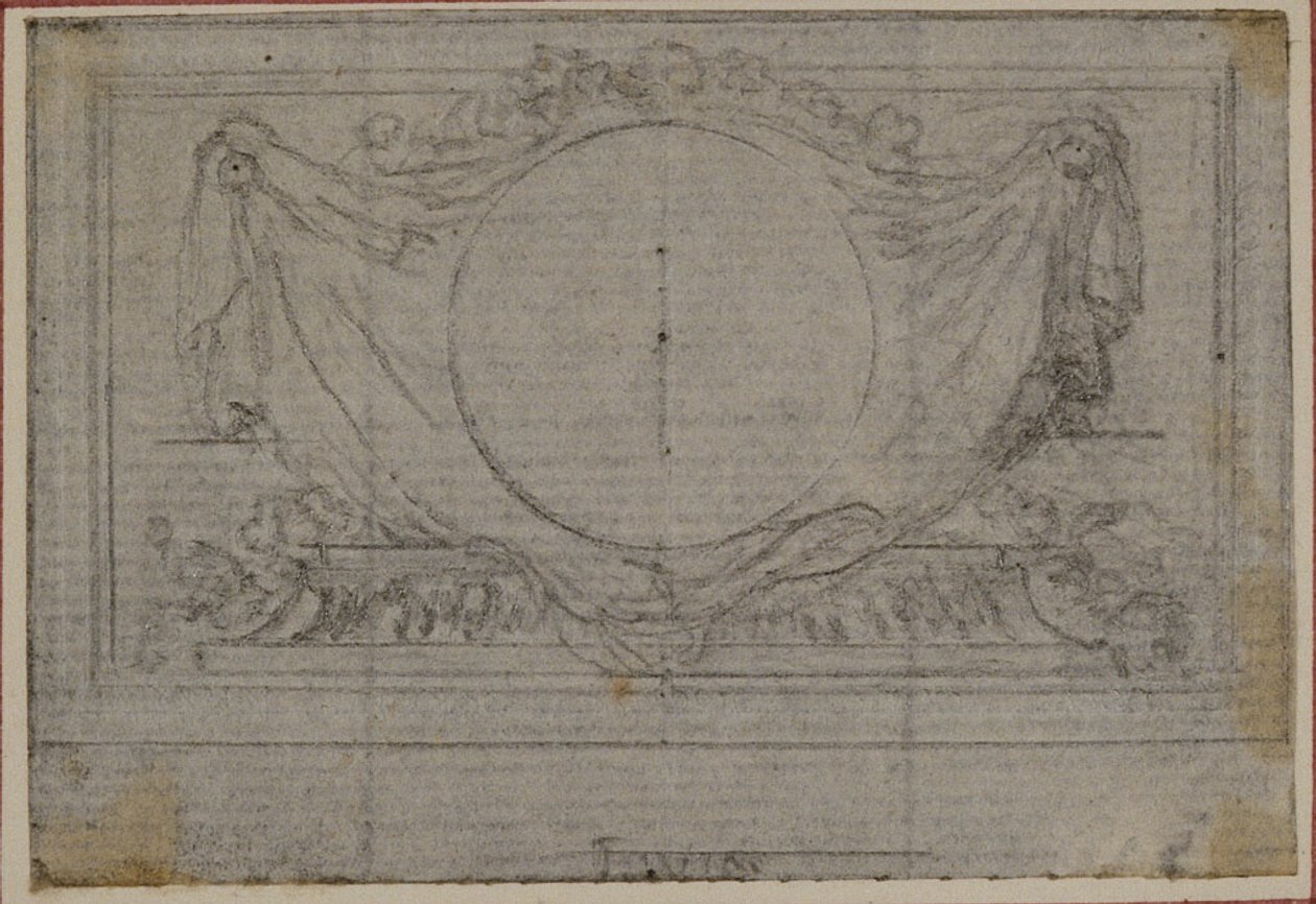 Studie voor En Tête Vignette in Tacitus "Tiberius, of De zes eerste boeken van de Annalen", Boek V door Hubert Francois Gravelot