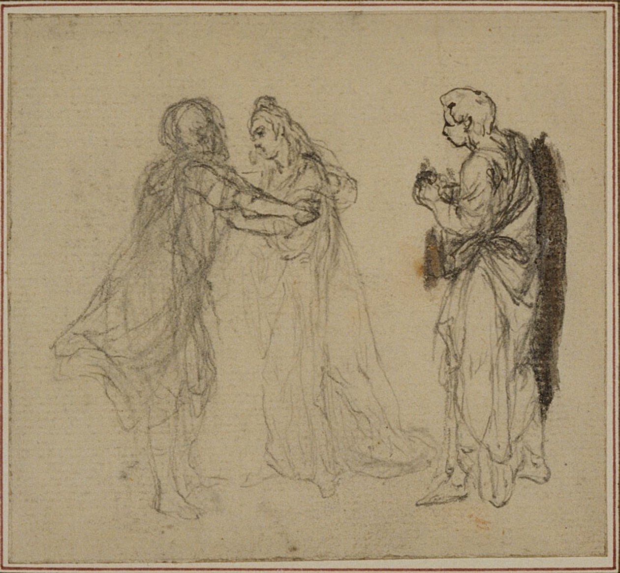 Studie voor Lucains "La Pharsale", Canto II door Hubert Francois Gravelot