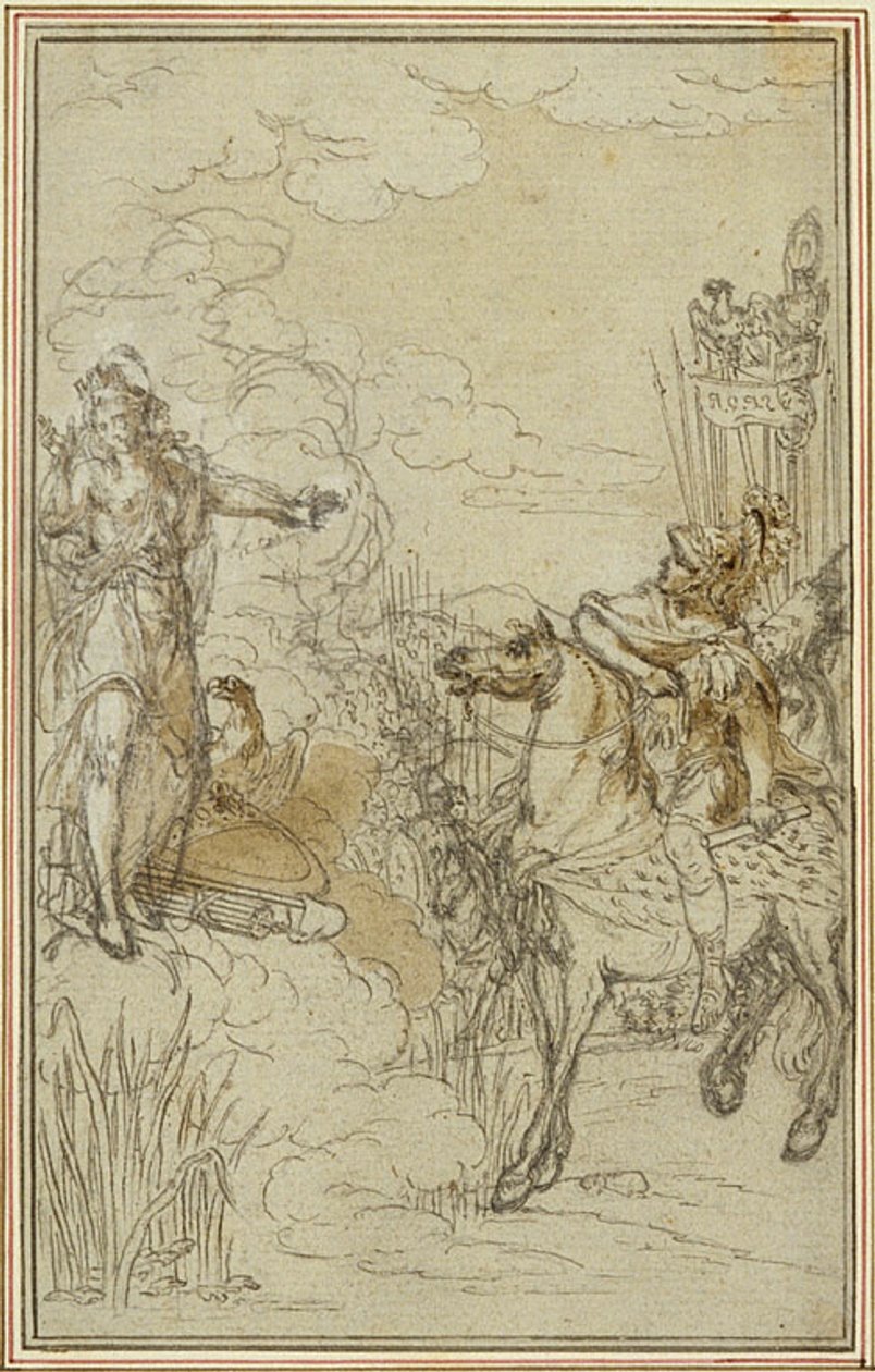 Studie voor Lucains "La Pharsale", Canto I door Hubert Francois Gravelot