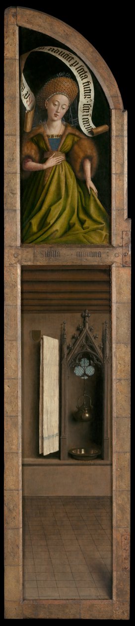 Cumaeïsche Sibylle, van de buitenkant van de rechter vleugel van het Gentse Altaarstuk door Hubert & Jan van (1390-1441) Eyck