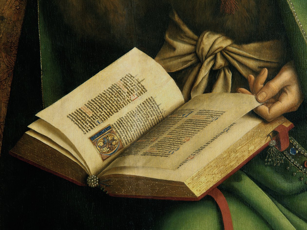 Detail van Johannes de Doper, van het Gentse altaarstuk door Hubert & Jan van (1390-1441) Eyck