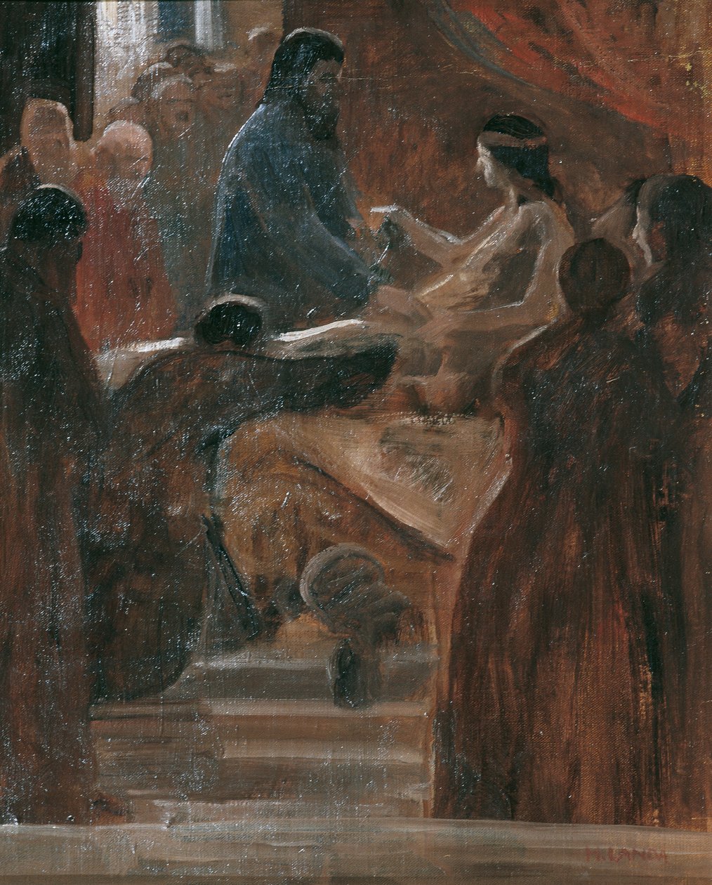 Opwekking van de dochter van Jaïrus door Hubert Landa