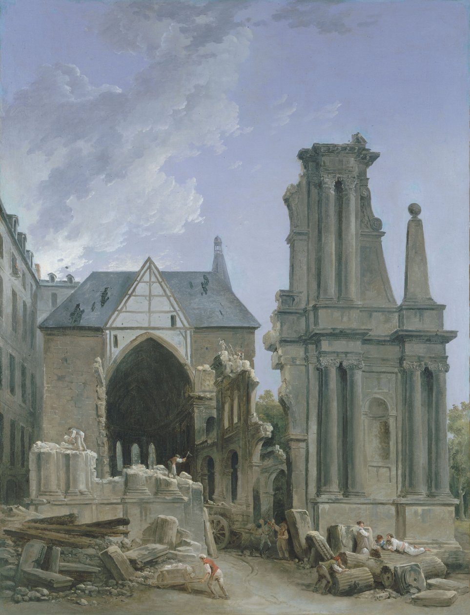 Sloop van de kerk van de Feuillants in de Rue Saint Honore, ca.1804 door Hubert Robert