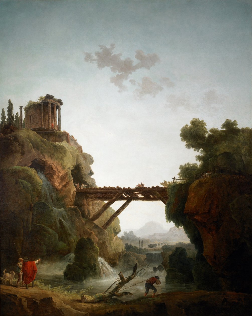 Fantastisch uitzicht op Tivoli door Hubert Robert
