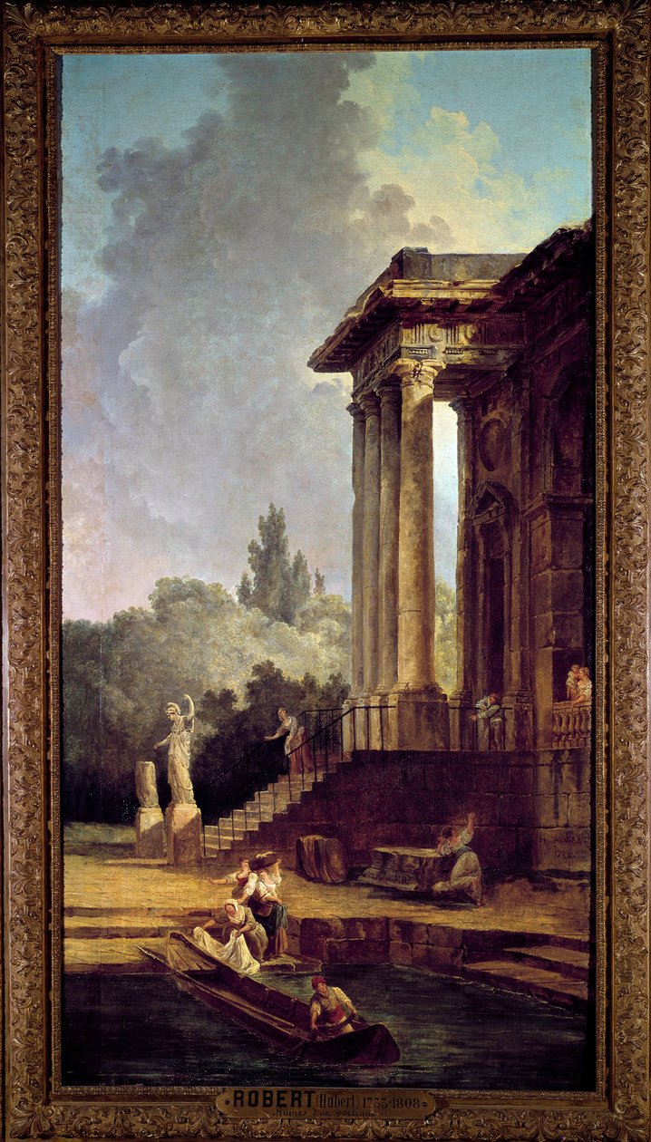 Ruïnes van een portiek door Hubert Robert