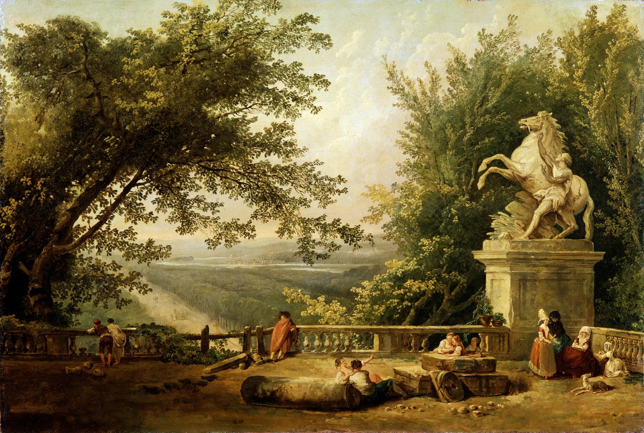 Terrasruïne in een park, c1780 door Hubert Robert