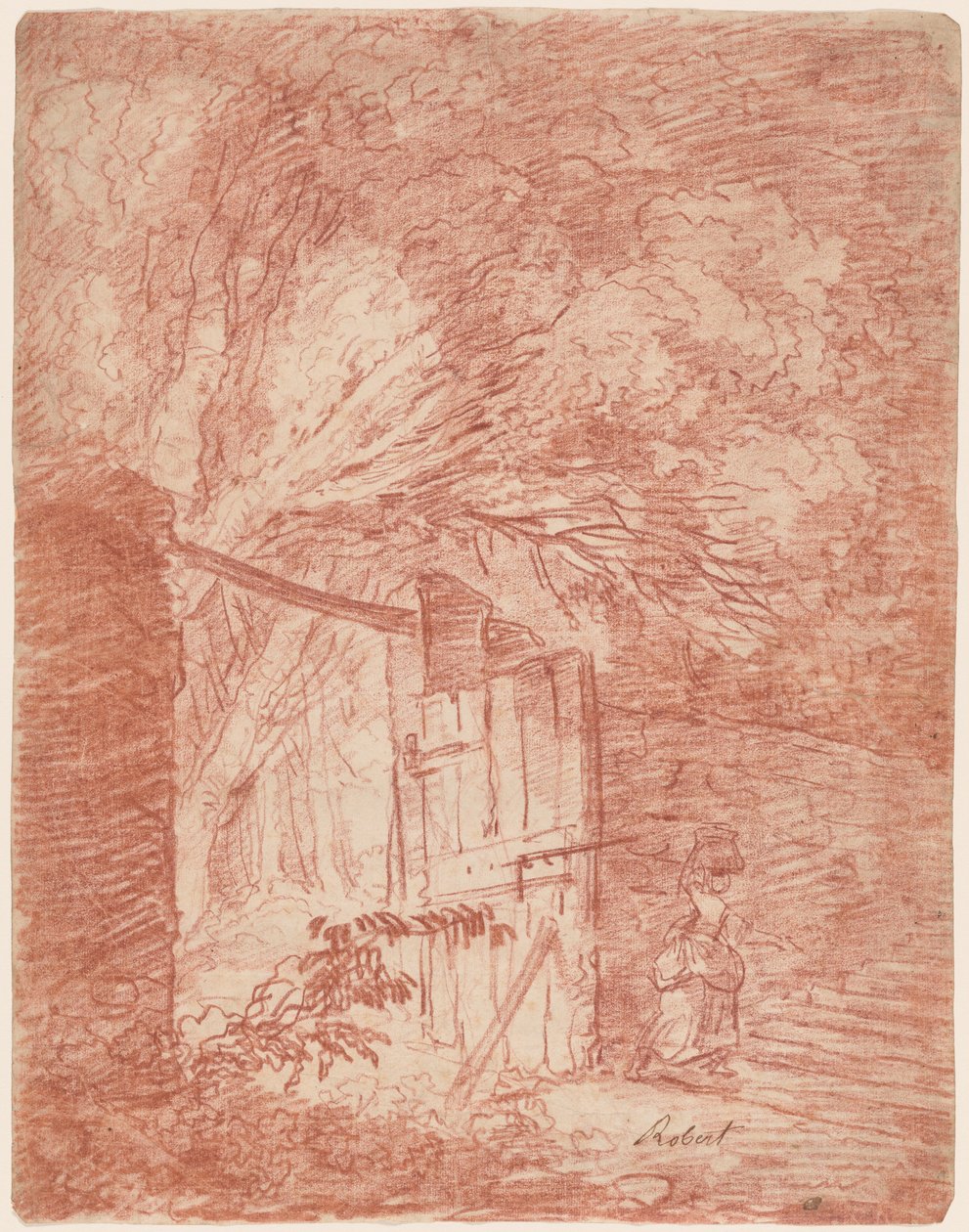 De tuinpoort door Hubert Robert
