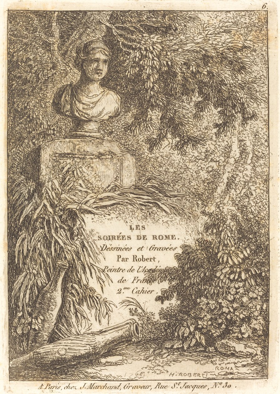 Het portretbuste door Hubert Robert