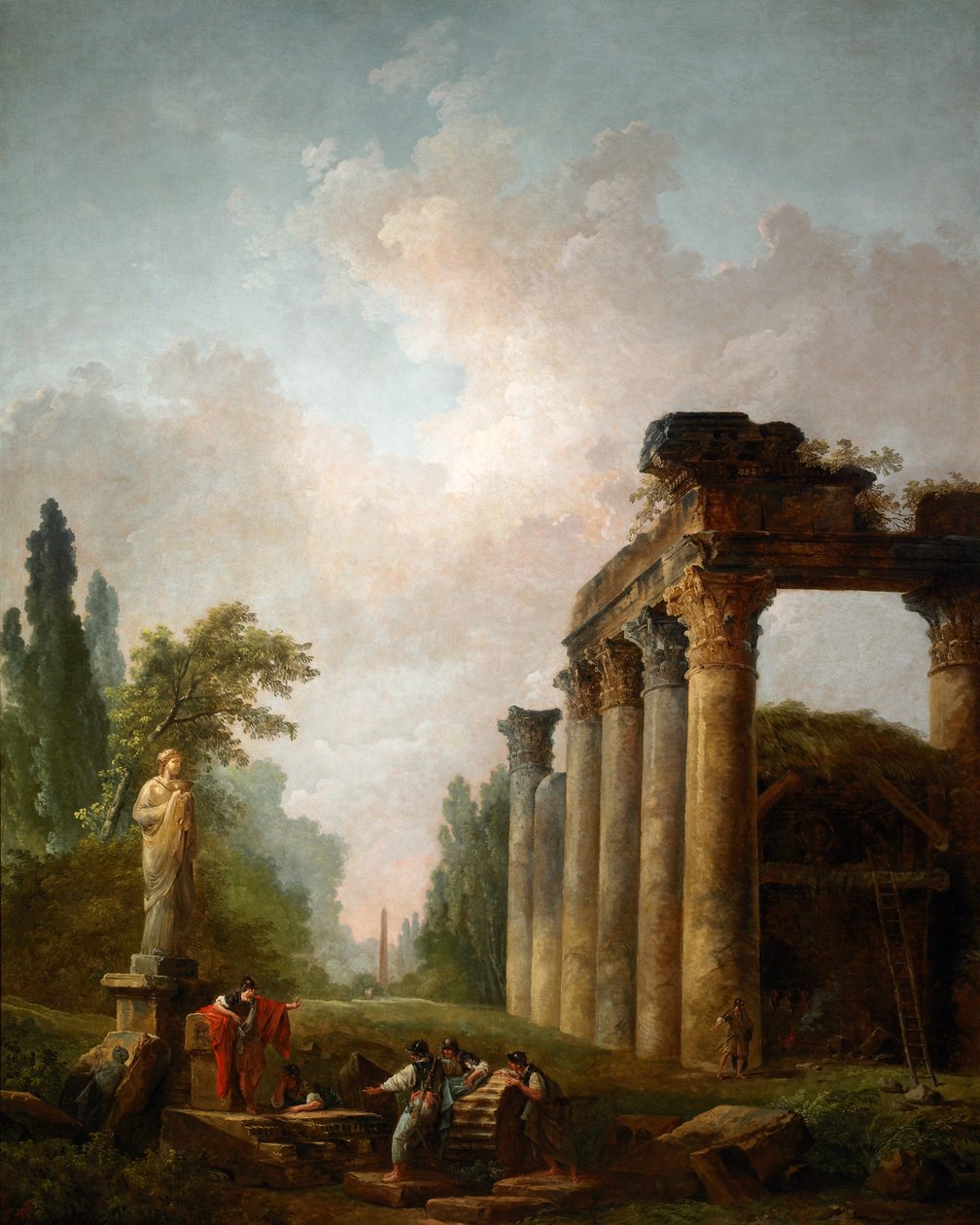 De ruïne door Hubert Robert