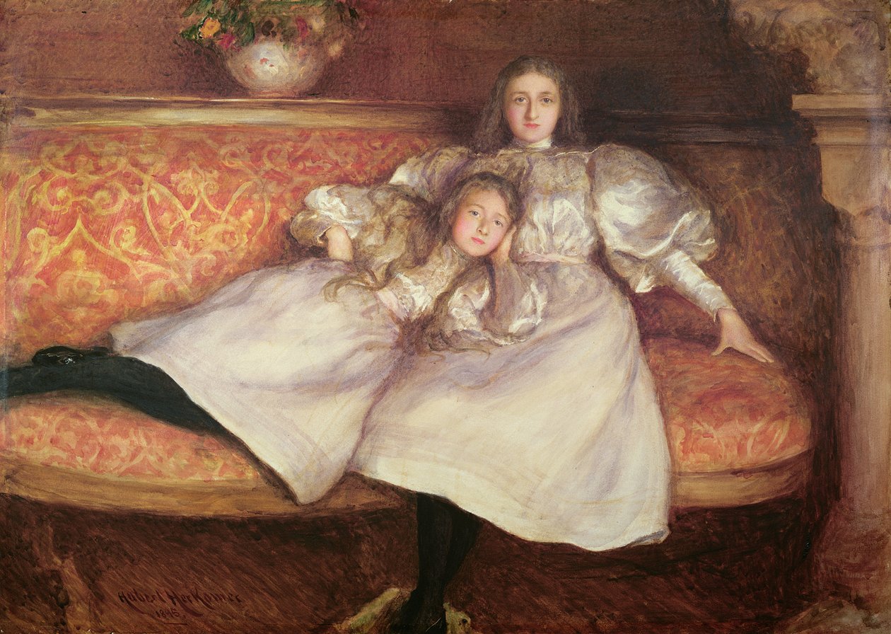 De dochters van Baron von Erlanger door Hubert von Herkomer