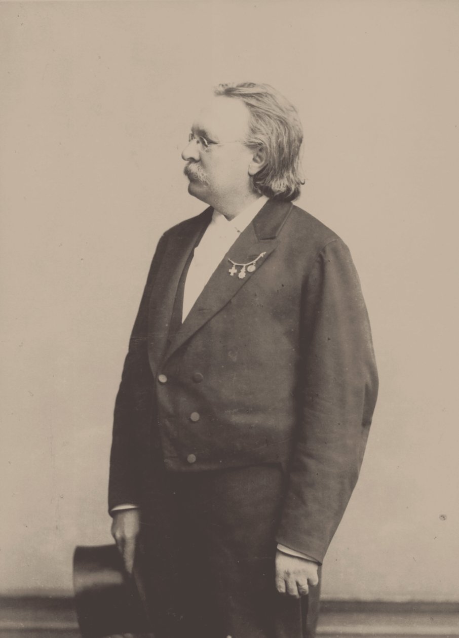 Portret van de organist en componist Edmund Kretschmer 1830-1908 door Höffert
